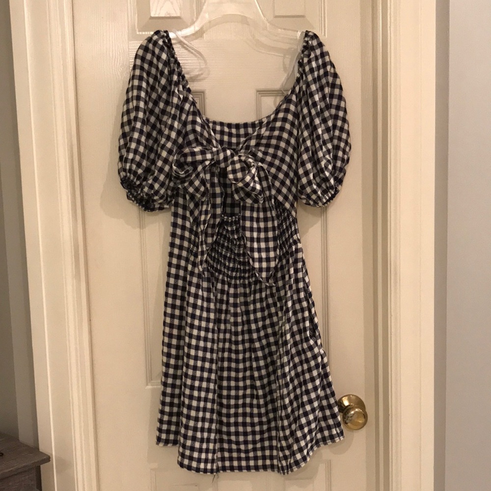 B Darlin Cutout Back Gingham Dress